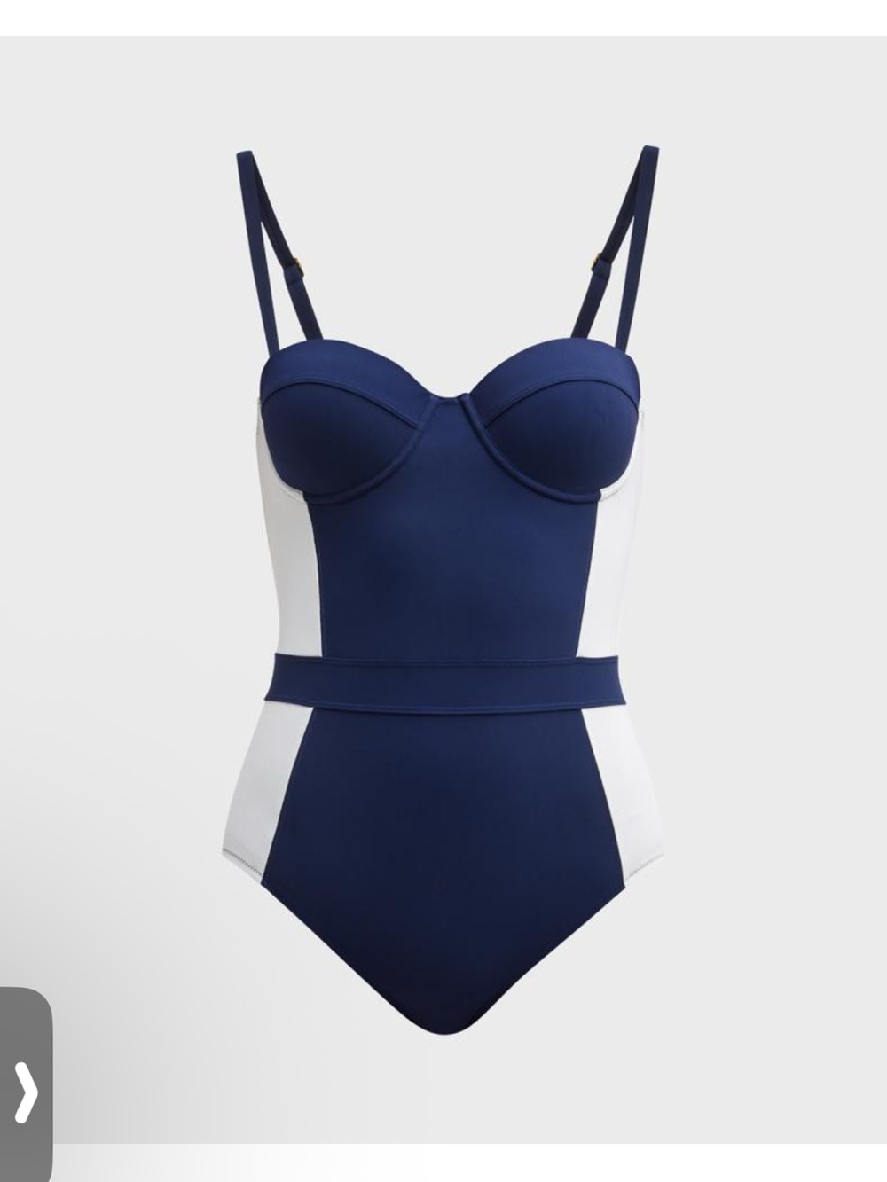 Tory Burch Lipsi Colorblock Underwire One-Piece Swimsuit - Navy/White - Medium